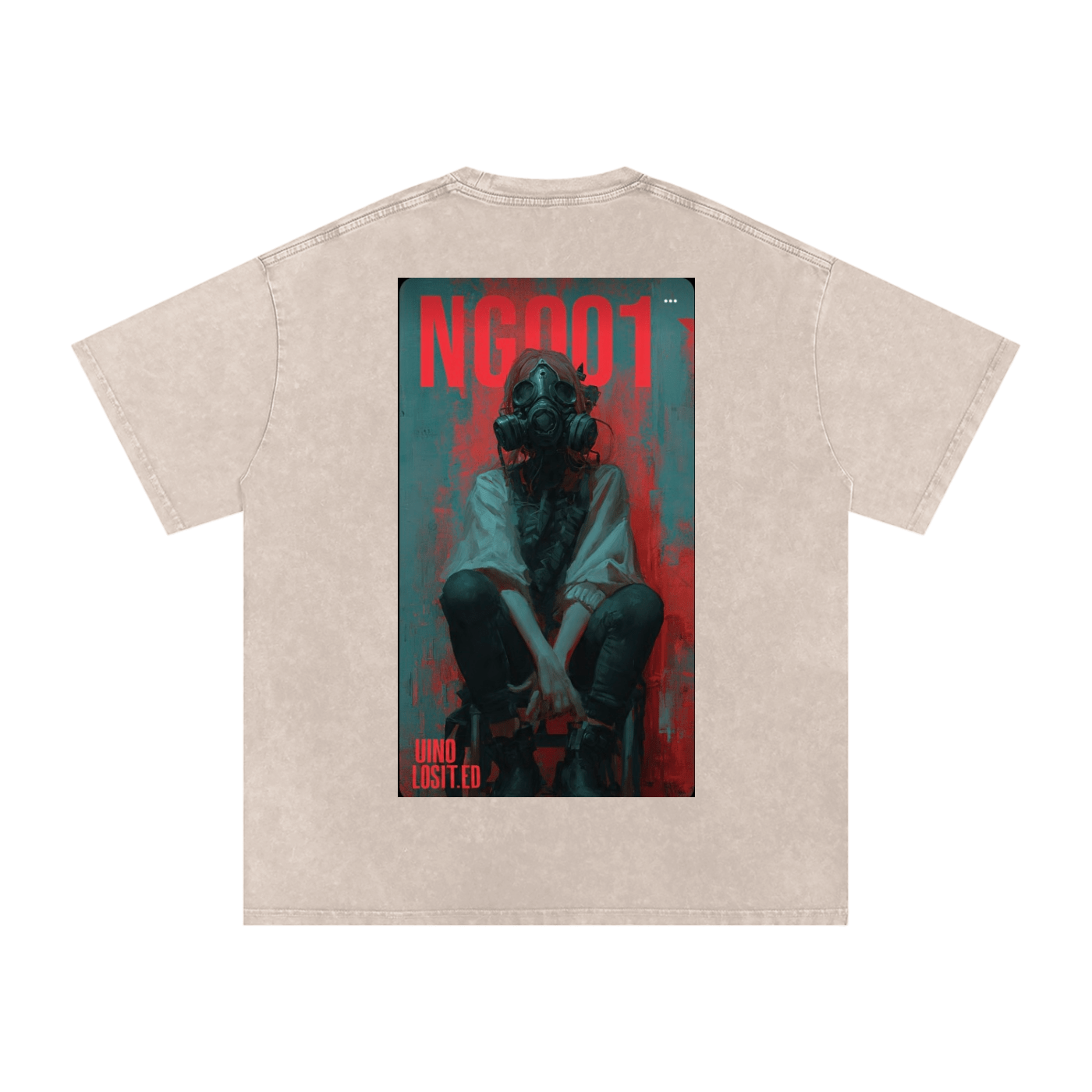 Masked Girl Oversized Cotton T-Shirt