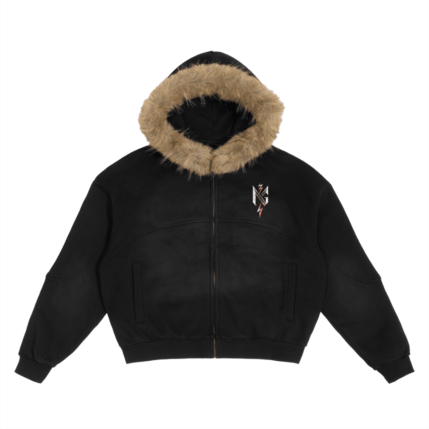 New Gang Detachable Fur Hoodie